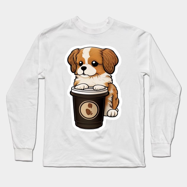 Doggy & Coffee Long Sleeve T-Shirt by MK3